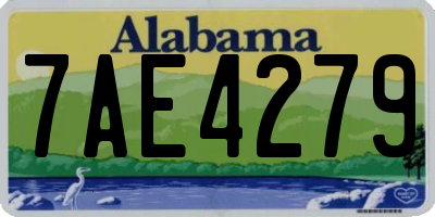AL license plate 7AE4279