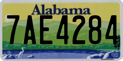 AL license plate 7AE4284