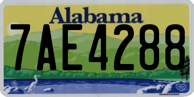 AL license plate 7AE4288