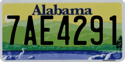 AL license plate 7AE4291