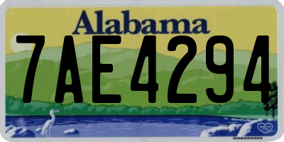 AL license plate 7AE4294