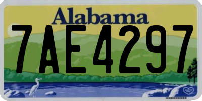 AL license plate 7AE4297