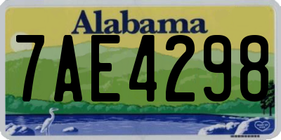 AL license plate 7AE4298