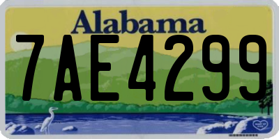 AL license plate 7AE4299