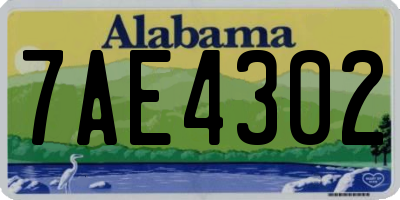 AL license plate 7AE4302