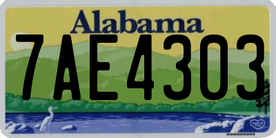 AL license plate 7AE4303