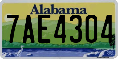 AL license plate 7AE4304