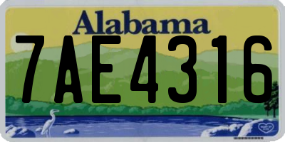 AL license plate 7AE4316