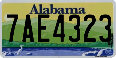 AL license plate 7AE4323