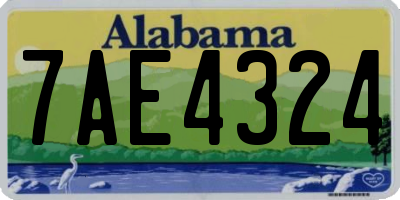 AL license plate 7AE4324