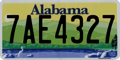 AL license plate 7AE4327