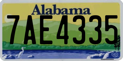 AL license plate 7AE4335