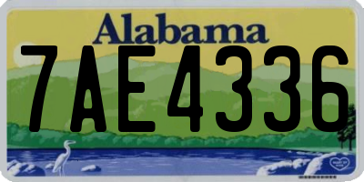 AL license plate 7AE4336