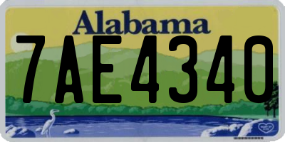 AL license plate 7AE4340