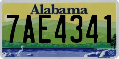 AL license plate 7AE4341