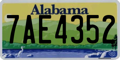 AL license plate 7AE4352