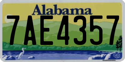 AL license plate 7AE4357