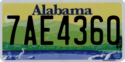 AL license plate 7AE4360