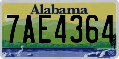AL license plate 7AE4364