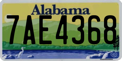 AL license plate 7AE4368