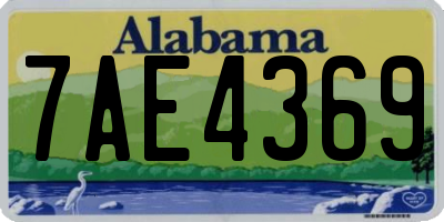 AL license plate 7AE4369