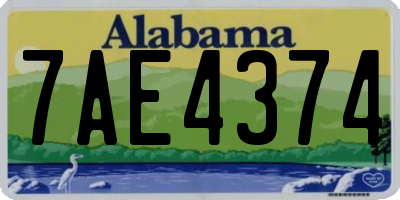 AL license plate 7AE4374