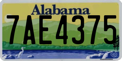 AL license plate 7AE4375