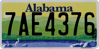 AL license plate 7AE4376