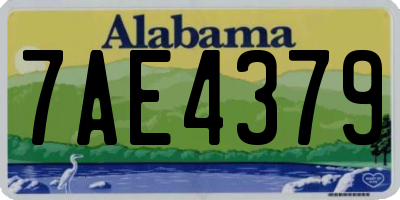 AL license plate 7AE4379