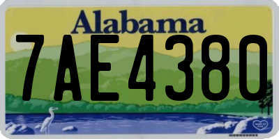 AL license plate 7AE4380