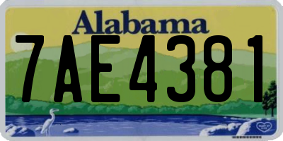 AL license plate 7AE4381