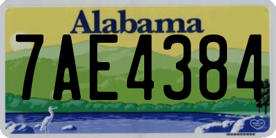 AL license plate 7AE4384