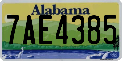 AL license plate 7AE4385