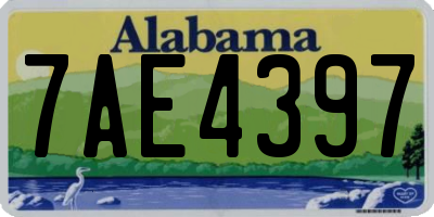 AL license plate 7AE4397