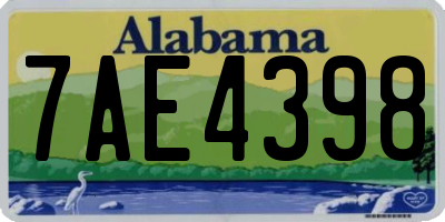 AL license plate 7AE4398