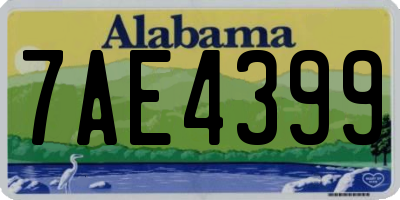 AL license plate 7AE4399