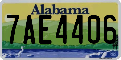 AL license plate 7AE4406