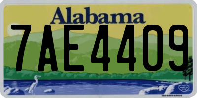 AL license plate 7AE4409