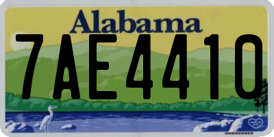 AL license plate 7AE4410