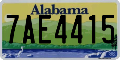 AL license plate 7AE4415
