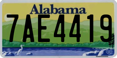 AL license plate 7AE4419
