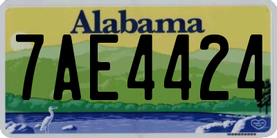 AL license plate 7AE4424