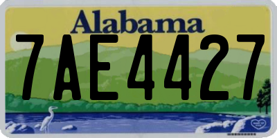 AL license plate 7AE4427