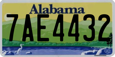 AL license plate 7AE4432