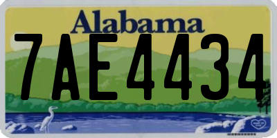 AL license plate 7AE4434