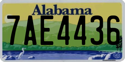 AL license plate 7AE4436