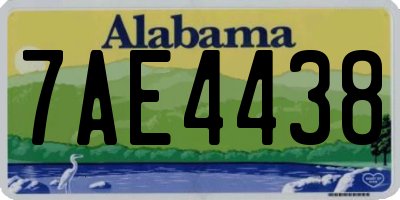 AL license plate 7AE4438
