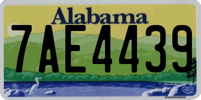 AL license plate 7AE4439