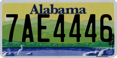 AL license plate 7AE4446