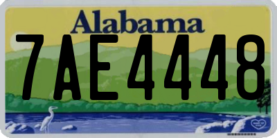 AL license plate 7AE4448